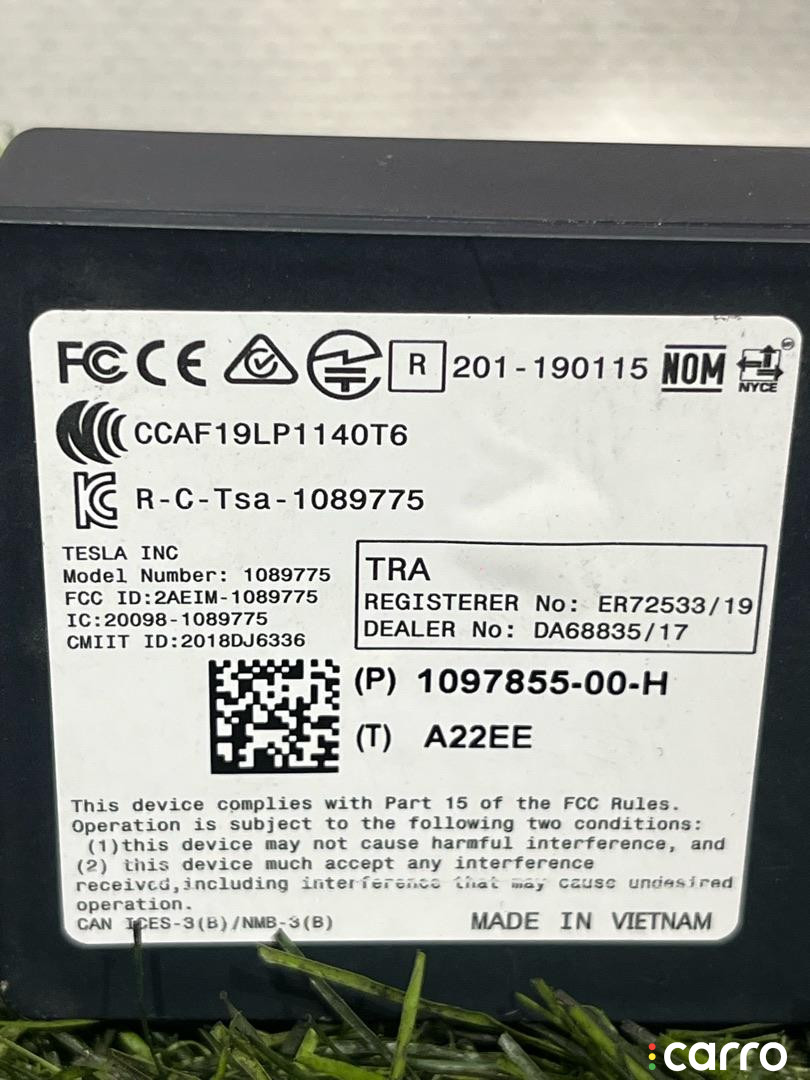 1097855-00-H блок Bluetooth Tesla Model 3 1 поколение 2022г. - фото №6