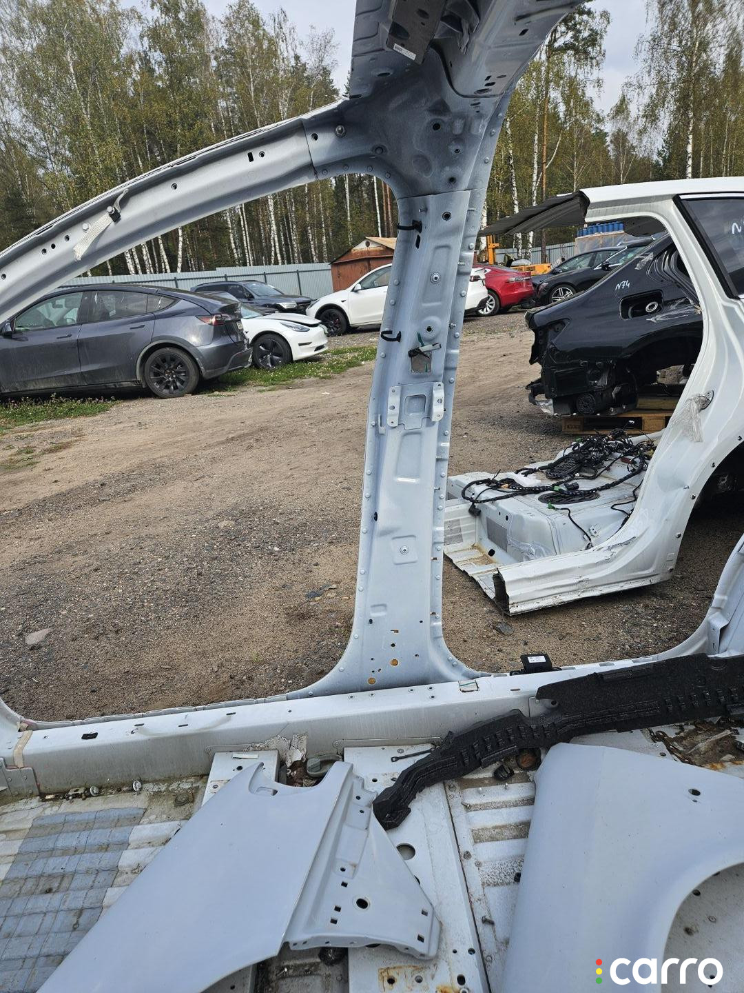 стойка кузова центральная правая Tesla Model X 1 поколение 2017г. - фото №4