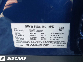 Tesla Model S 1 поколение [2-й рестайлинг] 2022г. - фото №10