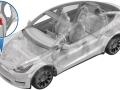 1473444-00-A, 147344400B датчик удара передний Tesla Model Y 1 поколение 2021г. - фото №3