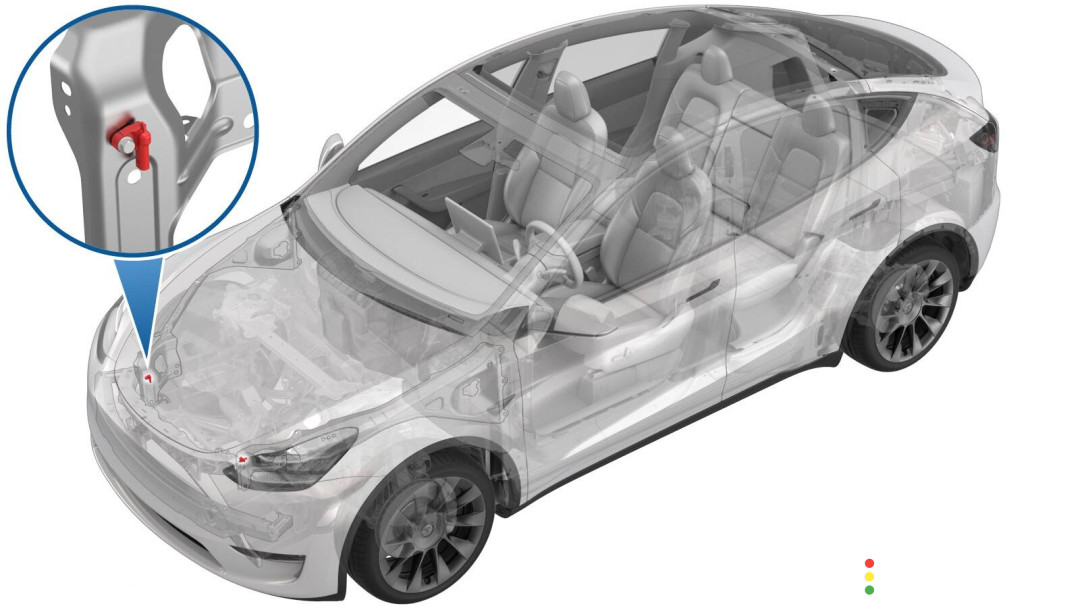 1473445-00-A, 1473445-00-B датчик удара передний Tesla Model Y 1 поколение 2021г. - фото №6