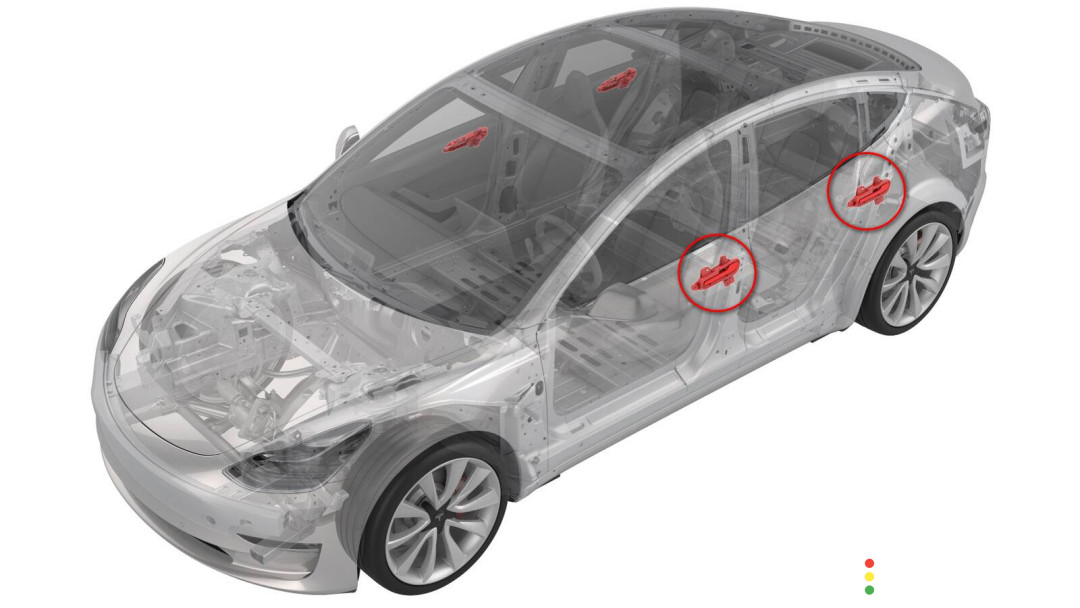 152811400D ручка наружная двери левой Tesla Model 3 1 поколение - фото №1