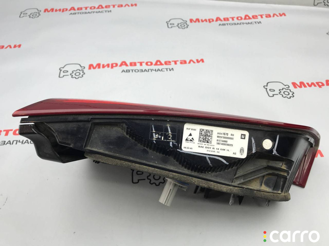 84341670 фонарь крышки багажника правый Chevrolet Equinox 3 поколение 2018г. - фото №9