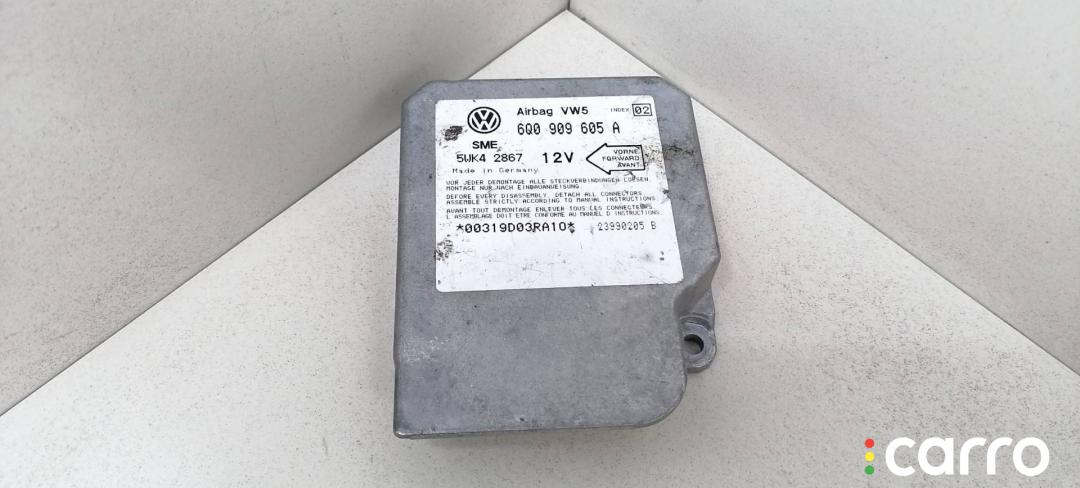 6Q0909605A, 5WK42867 блок управления подушками безопасности Volkswagen Caddy 2 поколение 2000г. - фото №1