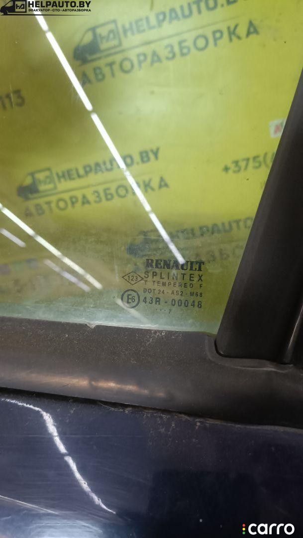 форточка двери передней левой Renault Scenic 1 поколение 1998г. - фото №4