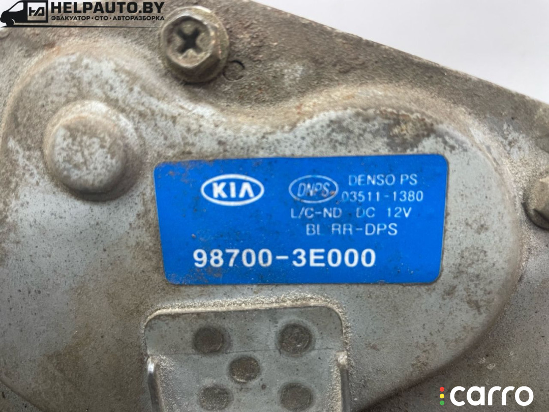 987003E000 моторчик заднего стеклоочистителя (дворника) Kia Sorento 1 поколение 2005г. - фото №4