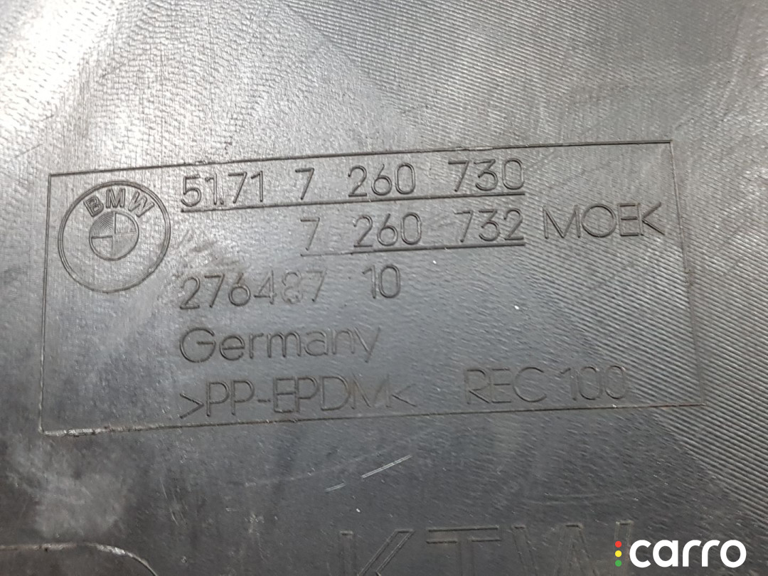 51717260730, 7260730 передняя часть подкрылка переднего правого BMW 4 F32/F33 2015г. - фото №4